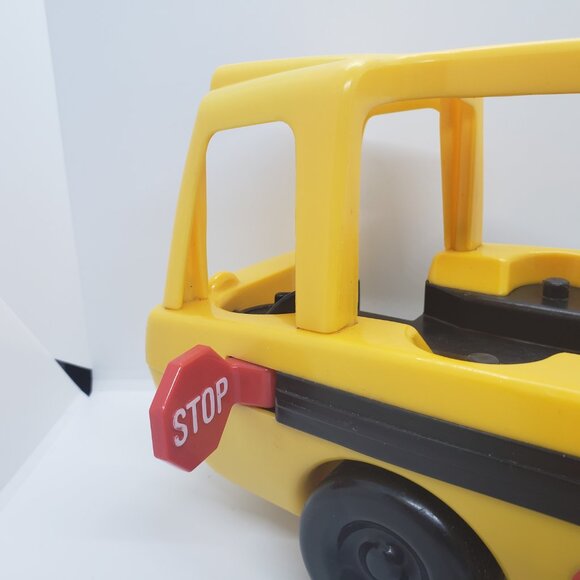Little Tikes Toddle Tots School Bus Yellow Push Along Vehicle Vintage 1988 Toy - Picture 6 of 16